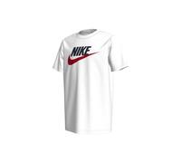 Nike B NSW Tee Futura Icon TD T-Shirt à Manches Courtes Homme, Blanc/Obsidian/(Rouge Université) , S