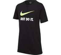 Nike B NSW Tee JDI Swoosh T-Shirt Garçon Black/(Volt) FR: XS (Taille Fabricant: XS)