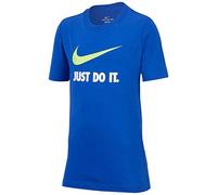 Nike B NSW Tee JDI Swoosh T-Shirt Garçon Game Royal/(Volt) FR : S (Taille Fabricant : S)