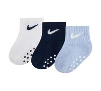 Nike Baby Core Lot de 3 paires de chaussettes antidérapantes, Cobalt, 6-12 Months