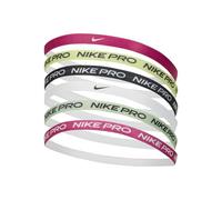 Nike - Bandes élastiques pour Cheveux Sport - Lot de 6 unités - Taille Standard - Unisex - Multi-Sport - Fireberry/LT Lemon Twist/White