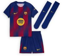 Ensemble 3 pièces Replica Nike Football FC Barcelona 2025/26 Stadium Domicile pour enfant Deep Royal Blue/Deep Royal Blue/Noble Red/Midwest Gold XS
