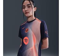 Nike Barcelona Third Pre Match 2025 2026 Shirt Womens Bleu/Orange 16 (XL) Female