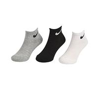 Nike Basic No Show 3Pk Chaussettes pour enfants White/Dk Grey Heather 4/5 ans