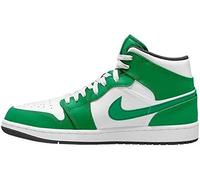 Nike Baskets Air Jordan 1 Mid homme, Noir/vert chanceux blanc, 41 EU