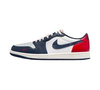 Nike Baskets basses Air Jordan 1 pour homme, Blanc sommet/rouge gym, 43 EU