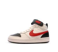 NIKE Baskets Court Borough Mid 2 GS Blanc/Rouge/Noir Mixte 39
