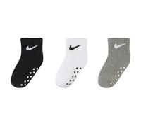 Nike Bébé Fille Ankle Gripper Socks (3 Pairs) Chaussettes, Noir/blanc/gris, 12 Mois EU