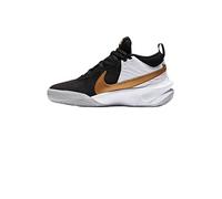 Nike Big Kids' Basketball Shoe Team Hustle D 10, Black/Metallic Gold-White-Photon Dust, CW6735-002, 36.5 EU (4.5Y US)