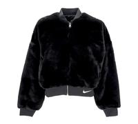 Nike - Bomber Réversible en Fausse Fourrure Noir - Femme - Vestes - Noir - Taille: 42 FR