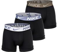 NIKE Boxer Hommes Lot de 3 - Trunks, Dri-Fit Micro, ceinture logo Noir/Gris/Vert M