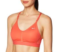 Nike Bra W NK Indy V-Neck Bra, Ember Glow/Ember Glow/Ember Glow/White, CZ4456-850, XS