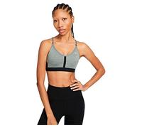 Nike Bra W NK Indy V-Neck Bra, Smoke Grey/Pure/Black/White, CZ4456-084, M