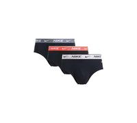 Slip Nike Brief Logo noir blanc rouge (3 unités) - L