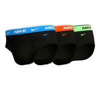 NIKE Brief 3pk Culotte Homme Homme, Blk-uni BL/Saty Onge/Arely VLT WB, S