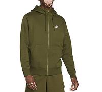 Nike BV2645 M NSW Club Hoodie FZ BB Sweatshirt Mens Rough Green/Rough Green/White L