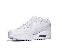 Nike CD6864-100 Nike AIR Max 90 LTR (GS) Unisex White/White-Metallic Silver-White EU 39