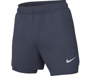 Nike Challenger HJ3588-437 Short Polyvalent 2 en 1, doté de la Technologie Dri-Fit, pour Homme, Bleu foncé/argenté réfléchissant Taille L