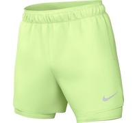 Nike Challenger HJ3588-701 Short Polyvalent 2 en 1, doté de la Technologie Dri-Fit, pour Homme, 18 cm, Volt/argenté réfléchissant