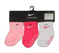 Nike Chaussettes antidérapantes pour garçons, Rose clair et blanc, 2-4 ans