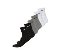 NIKE Chaussettes de sport 'Everyday Plus' gris chiné / noir / blanc, Taille 34-38