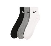NIKE Chaussettes de sport gris chiné / noir / blanc, Taille 34-38