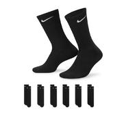 Nike Chaussettes NK EVERYDACUSH Crew Lot de 6 paires Coussinées Noir/Blanc Taille 38-42