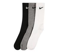 NIKE Chaussettes 'Everyday' gris chiné / noir / blanc, Taille 34-38