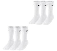 Nike Mixte Cush Crew - 3p Value Chaussette, Blanc/ Noir, M EU