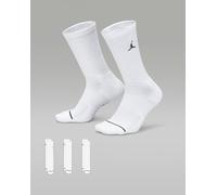 Nike Chaussettes Unisex Jordan De Longueur Moyenne (3 Paires) - 100 (Blanc/Noir)