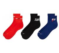 Nike Chaussettes Unisexe Everyday Plus Amorti (3 Paires) - 905 (Red/ Noir/Bleu )