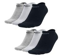Nike SX2554 Lot de 6 paires de chaussettes de sport pour homme et femme Blanc/gris/noir, gris, noir, blanc, 38-42
