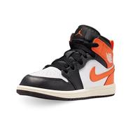 NIKE Chaussures Air Jordan 1 Mid (PS) Code DQ8424-801 Orange Enfants, Orange Blanc Noir, 32 EU