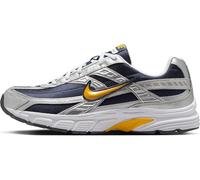 Nike Chaussures de Course, Mesh Respirant, Gris et Bleu Marine avec Détails Jaunes, Semelle en Caoutchouc Blanc, Bleu, 40 EU