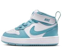 Nike Chaussures Unisexes pour bébé Court Borough Mid 2 pour Enfant, Blanc Denim Turquoise, 26 EU