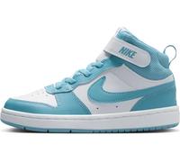 Nike Chaussures Unisexes pour bébé Court Borough Mid 2 pour Enfant, Blanc Denim Turquoise, 35 EU
