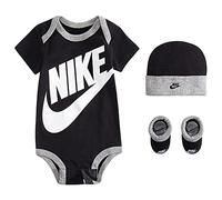 NIKE Children's Apparel Ensemble de 3 paires de chaussettes, bonnet, body et chaussons pour bébé.