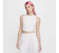 Top Nike Essential Rib Crop Tank femmes gris F051 L ( 44/46 )