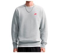 Nike - Club BB Crew - Pull - L - dark grey heather / university red