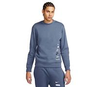 Nike Club Fleece + T-Shirt de Golf à col Rond avec Inn gratté Sweat Hommes, Bleu diffusé, XXL