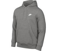 Sweat à capuche en molleton Nike Club pour homme Dark Grey Heather/Light Smoke Grey/Blanc XS