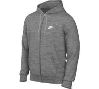 Nike Club FN3884-063 Sweat à Capuche en Polaire French-Terry avec Fermeture éclair sur Toute la Longueur, pour Homme, Gris foncé/Blanc, Taille XS