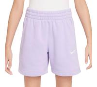 Nike Club French Terry 5In Lbr Short pour Fille, Hydrangeas/Hydrangeas/Blanc, 7/8 Ans