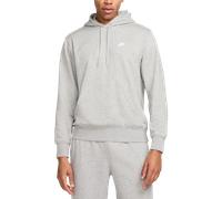 Sweat à capuche en molleton Nike Club pour homme Dark Grey Heather/Light Smoke Grey/Blanc XS