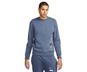 Nike Club Polaire + T-Shirt de Golf à col Rond avec Sweat-Shirt à l'Inn gratté Bleu diffus, XXL