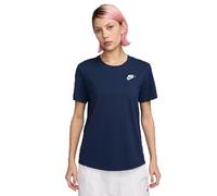 Nike Club SS T-Shirt, Midnight Navy, XS Femme