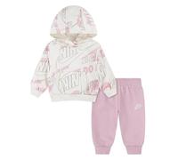 NIKE Combinaison de bébé avec capuche Weight Light Rose, rose/blanc, 24 mois