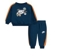 NIKE Combinaison pour bébé col rond polaire bleu, Bleu/orange., 24 mois