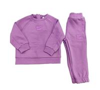 Nike - Composé d'un sweat-shirt et d'un pantalon - FEUILLE AVEC CAPUCHE - COUPE avec ourlet et poignets côtelés - Sangle avec logo pantalon avec tour élastique 24 mois violet lilas P3R