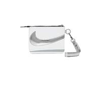 Nike Cortez Wristlet Pochette portefeuille avec bracelet unisexe Smoke Grey - Metallic Silver, Blanc, Taglia unica, Géométrique